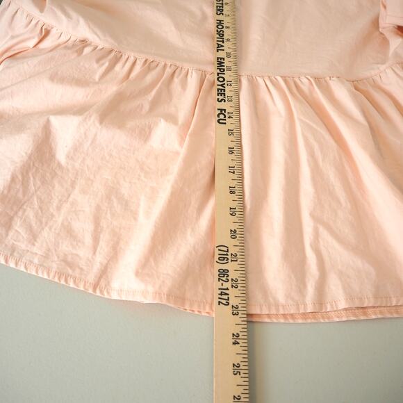 Philharmonie by Grace Womens Peplum Blouse Sz Large Made in Italy Designer Pink - Picture 7 of 8